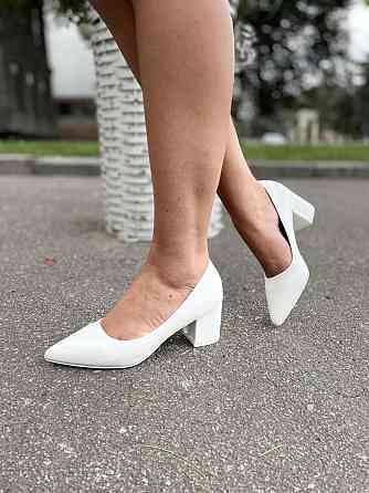 Seastar Туфлі жіночі SEASTAR білі еко-шкіра 36р.-23.5см 38р.-24.5см каблук (GG-77 3223) Коломия