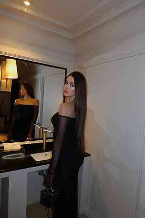 Жіноча приталена максі сукня віскоза + сітка Чорний, 44/46 Одеса