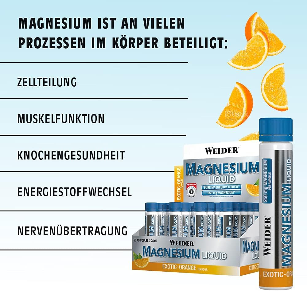 Магній Weider Magnesium Liquid 20х25 ml (Orange) Луцьк - фото 2