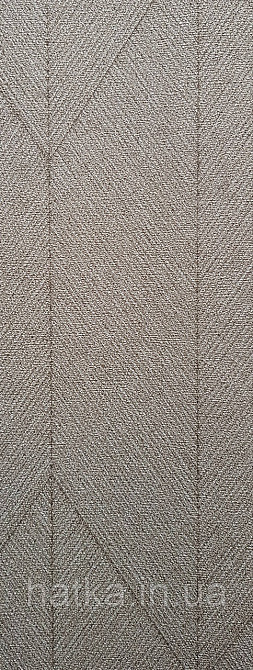 Шпалери вінілові на флізеліні Rasch Golden Hour метрові смуги фігури під мішковину світло-коричневі Київ - фото 1