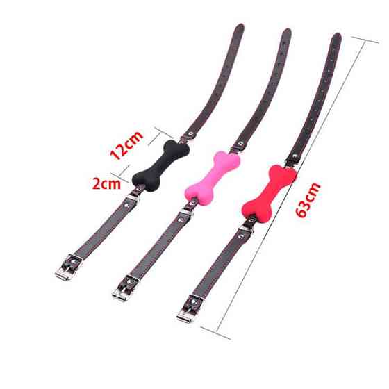 Кляп "Кістка" в рот для BDSM і рольових ігор Чорний - Садо-мазо Вінниця