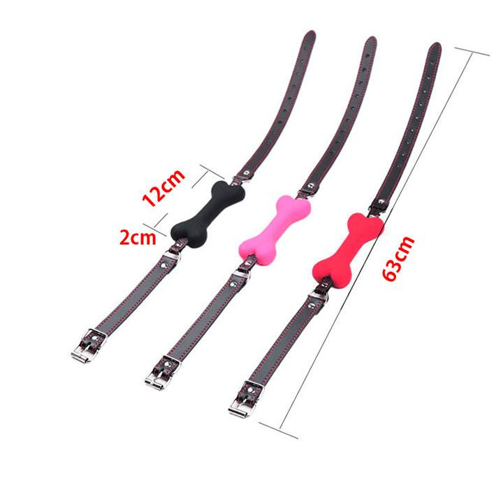 Кляп "Кістка" в рот для BDSM і рольових ігор Чорний - Садо-мазо Вінниця - фото 3