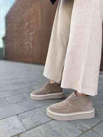 Черевики жіночі GREMMY капучино натуральна замша з хутром висота 8см (5332) Коломыя