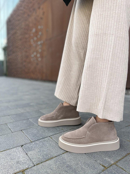 Черевики жіночі GREMMY капучино натуральна замша з хутром висота 8см (5332) Коломыя - изображение 2