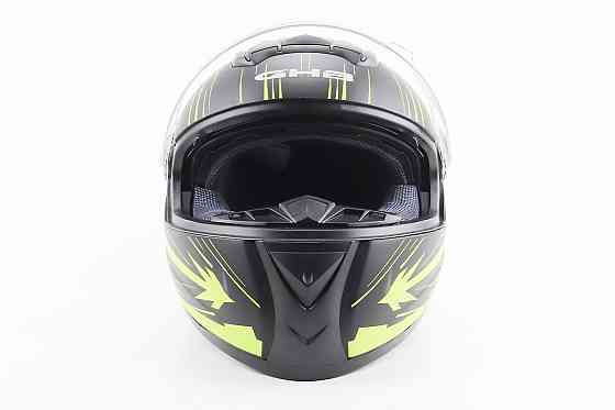 Шолом інтеграл, закритий (сертифікація DOT)+відкидні окуляри BLD-М61 S (55-56см), ЧОРНО-ЖОВТИЙ (флуоресцентний) Київ