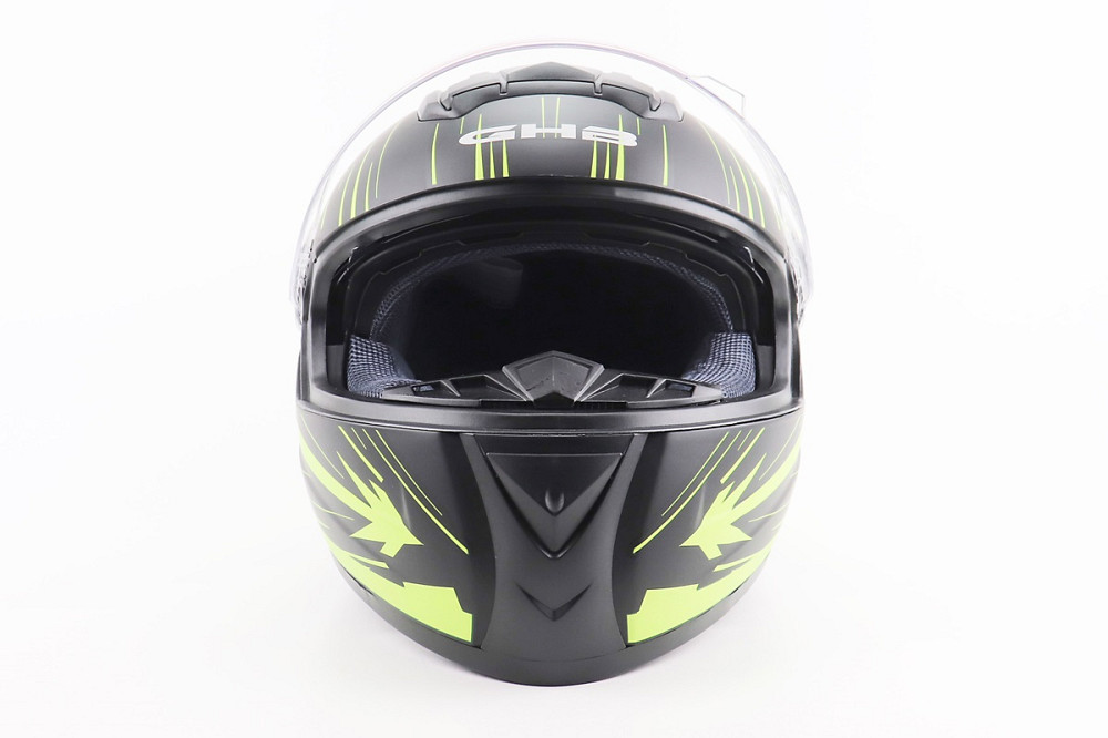 Шолом інтеграл, закритий (сертифікація DOT)+відкидні окуляри BLD-М61 S (55-56см), ЧОРНО-ЖОВТИЙ (флуоресцентний) Київ - фото 6