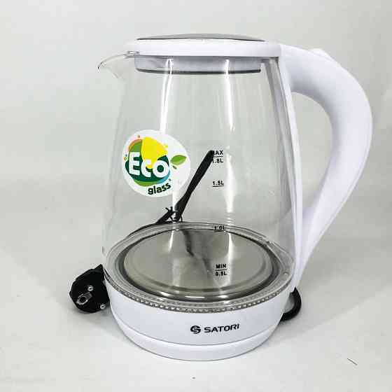 Дисковий електрочайник, Електричний чайник із сучасним дизайном, Скляний електрочайник для кухні BQ-94 Івано-Франківськ