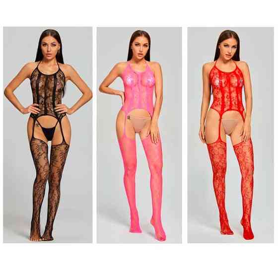 БодиСтокинг с имитацией корсета - Фуксия - S/M/L – Эротическое бельё Винница