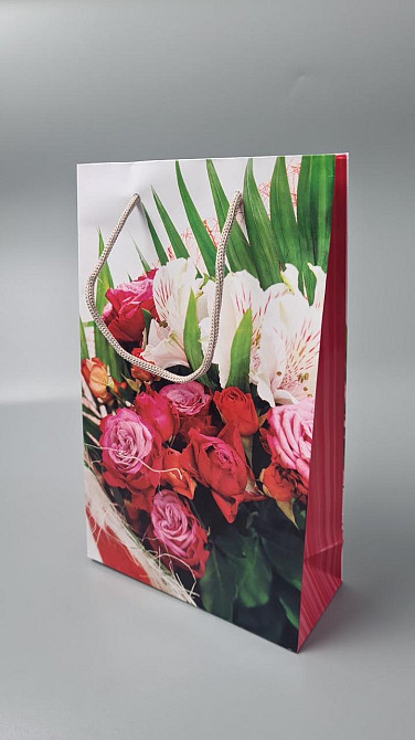 Паперовий пакет подарунковий Середній 17/26/8 (артSV-132) (12 шт.) Харків - фото 1