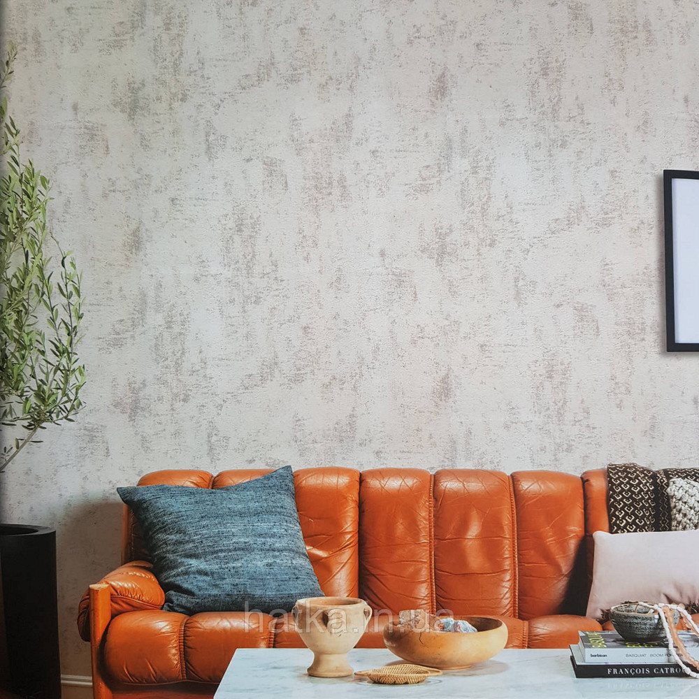 Обои метровые винил на флизелине Decowall Retro под штукатурку под бетон светло серые белые Киев - изображение 1