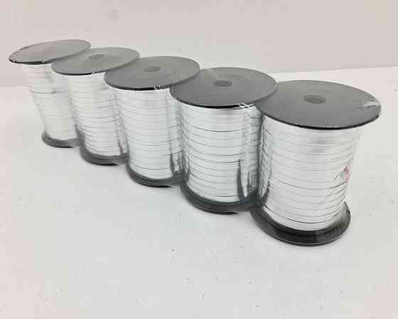 Стрічка для повітряних куль і подарунків срібна 140 метрів (1 пачка) Харків