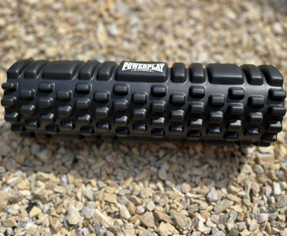Масажний ролик (роллер) PowerPlay 4342 Massage Roller Чорний (30x10см.) Кам'янське - фото 7