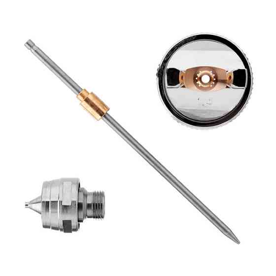 Комплект форсунки 1,4 мм для фарбопульта HVLP PT-0102 (форсунка, повітряна головка, голка) INTERTOOL PT-2001 Київ