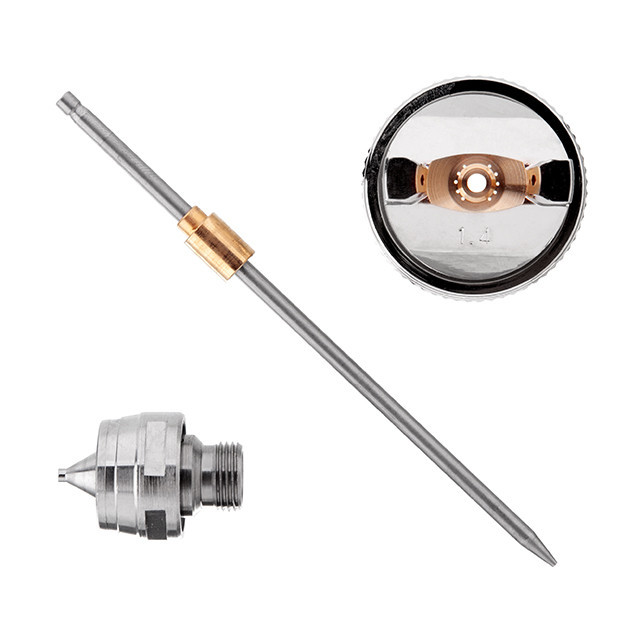 Комплект форсунки 1,4 мм для фарбопульта HVLP PT-0102 (форсунка, повітряна головка, голка) INTERTOOL PT-2001 Київ - фото 1