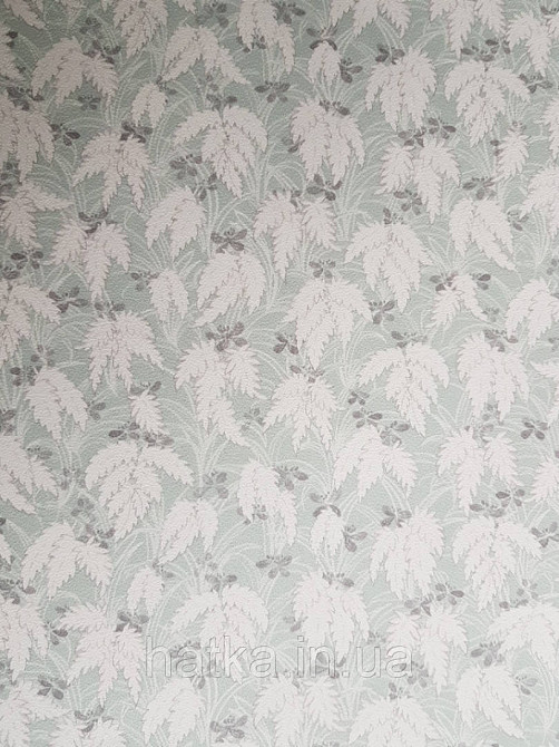 Шпалери флізелінові дитячі еко Lutece Tartine et Chocolat маленькі гілочки білі квіточки на сіро бірюзовому Київ - фото 1