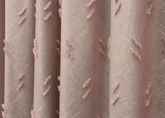 Шторная ткань Лен Букле цвет пудровый 1880ш Киев