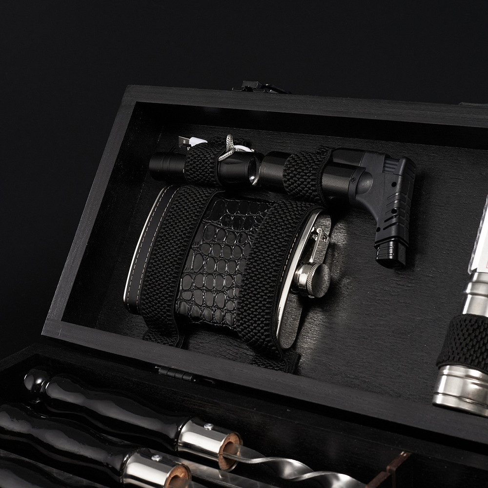 Шампури подарункові набір бокс для пікніка гриля та барбекю Оригінальні Віп подарунки на день народження татові, хлопцю, Тернопіль - фото 5