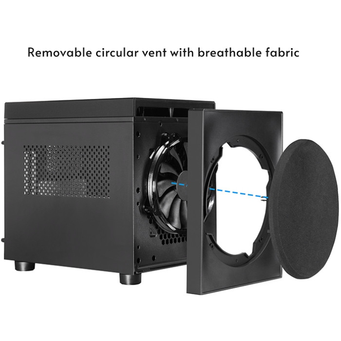 Корпус Chieftec THE CUBE CI-03B-OP, без БЖ, fan 20cm, mATX, Black Вінниця - фото 6