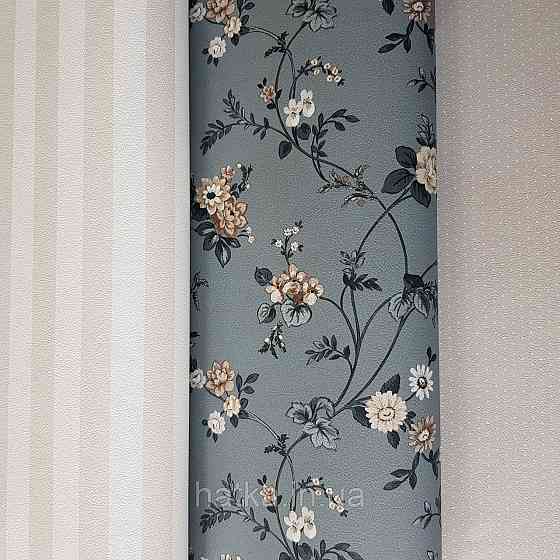 Обои виниловые на флизелине 0.53х10.05 Rasch Textil Petite Fleur 5 полосы бежевые белые Киев