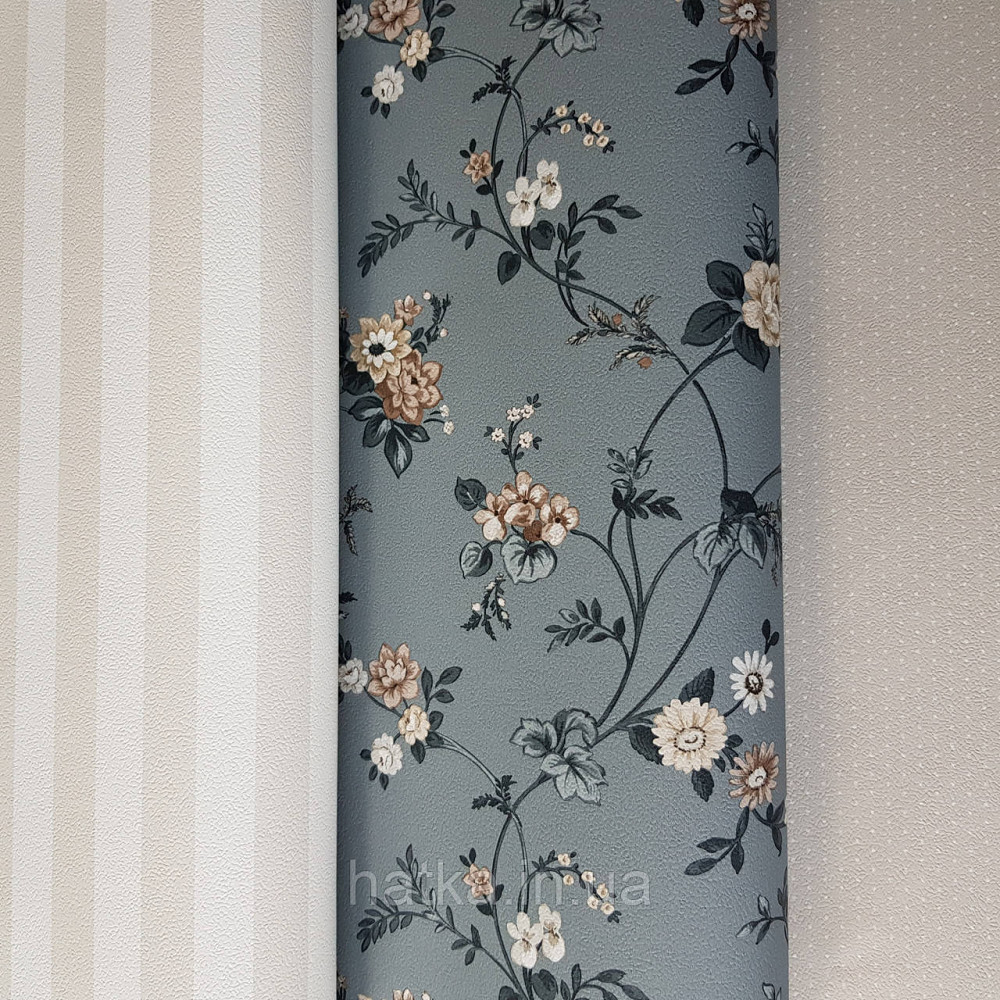 Обои виниловые на флизелине 0.53х10.05 Rasch Textil Petite Fleur 5 полосы бежевые белые Киев - изображение 2