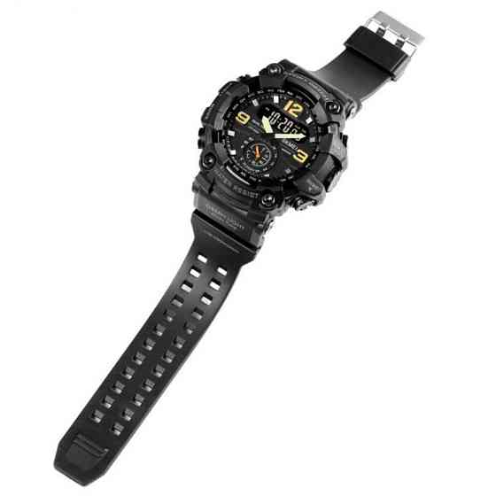 Мужские спортивные наручные часы Skmei 1637 водонепроницаемые (Черные) Киев