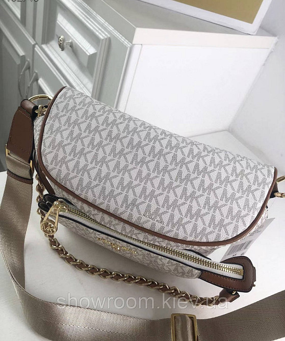 Жіноча сумка "бананка" на груди і на пояс MK Slater бежева Київ - фото 8