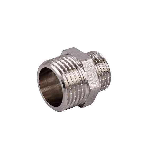 Ниппель редукционный 1/2″х3/8″НН никелированный под прокладку NN322G OPTIMUM Киев