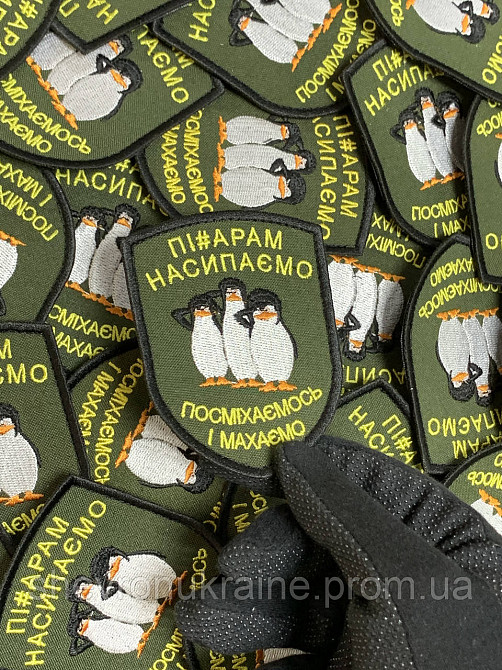 Шеврон отряд пингвинов (Форма щит. На липучке) Размер 9x7см Киев - изображение 5