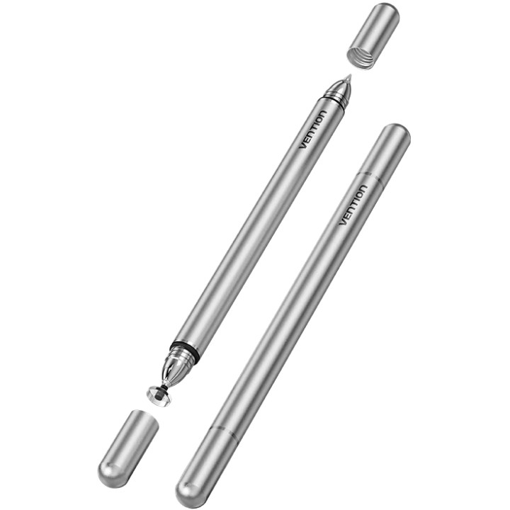 Стилус - ручка для ємнісних екранів 2-в-1 Stylus Pen Gray Aluminum Alloy Type Vention Винница - изображение 1