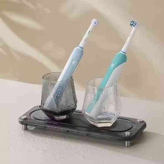 Набор для ванной комнаты и душа коврик для ног,подставка,накладка-коврик на раковину,цвет тёмно-серый Каменец-Подольский