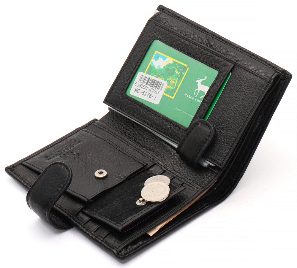 Чоловічий шкіряний гаманець з натуральної шкіри Marco Coverna. Портмоне зі шкіри Київ - фото 7