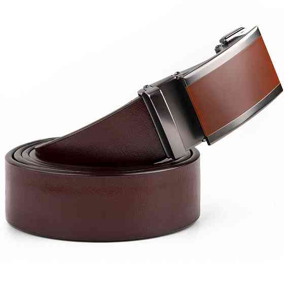 Ремінь чоловічий з коричневою вставкою на пряжці Vintage 20286 Коричневий Київ