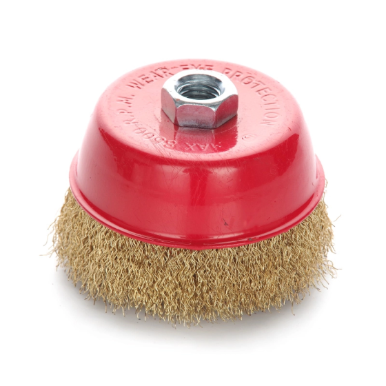 Щітка чаша латуневий дріт 100мм (КМШ) (APRO) Харків