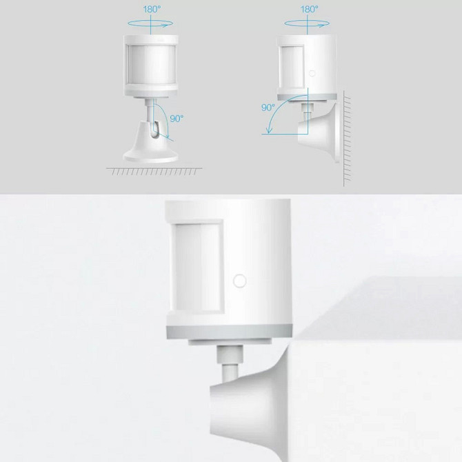Кронштейн поворотний для кріплення датчика руху Xiaomi Holder (Білий) Миколаїв - фото 5