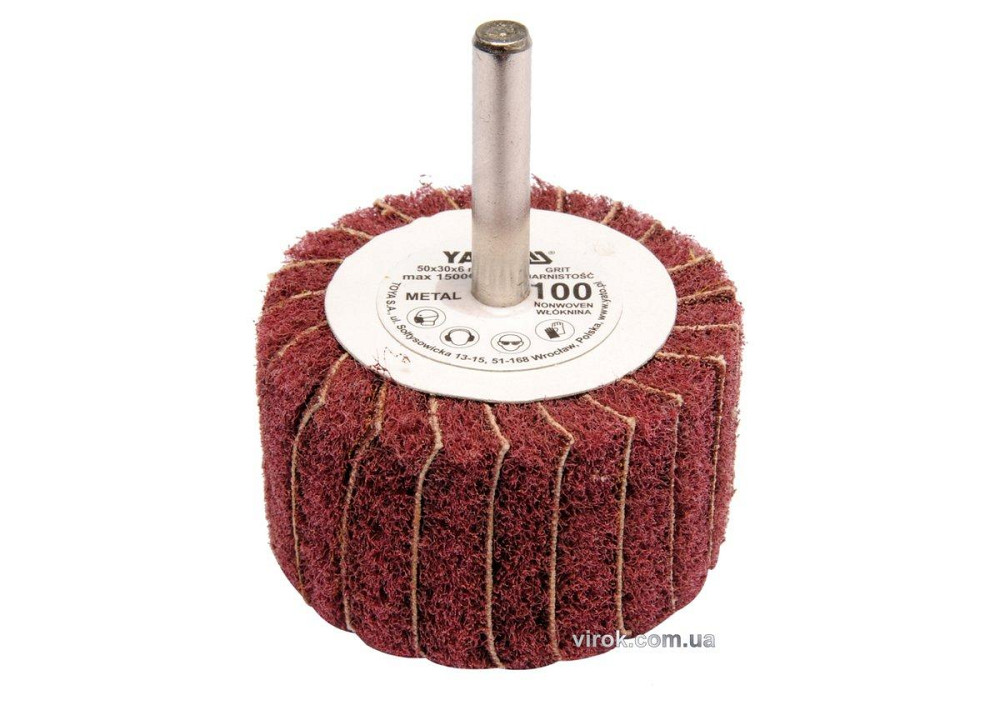 Круг пелюстковий шліфувальний YATO : подовжений Ø= 50 мм К200, шпиндель Ø= 6 мм, H= 30 мм [10/60] Одесса - изображение 1