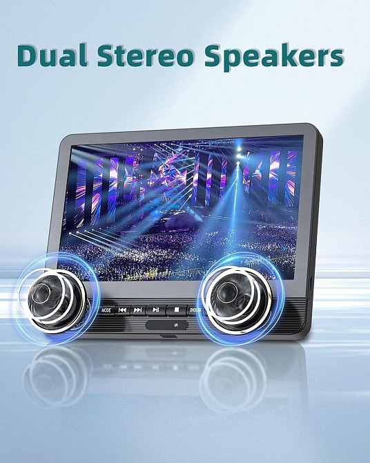 УЦІНКА! Портативний DVD-плеєр DVD USB-плеєр DESOBRY 12,5" Дніпро - фото 5