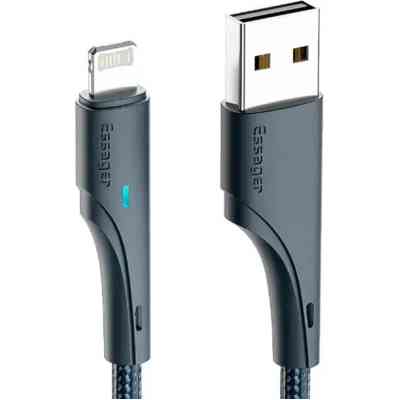 Дата кабель USB 2.0 AM to Lightning 3.0m 2.4A black Essager (EXCL-LSC01) Винница