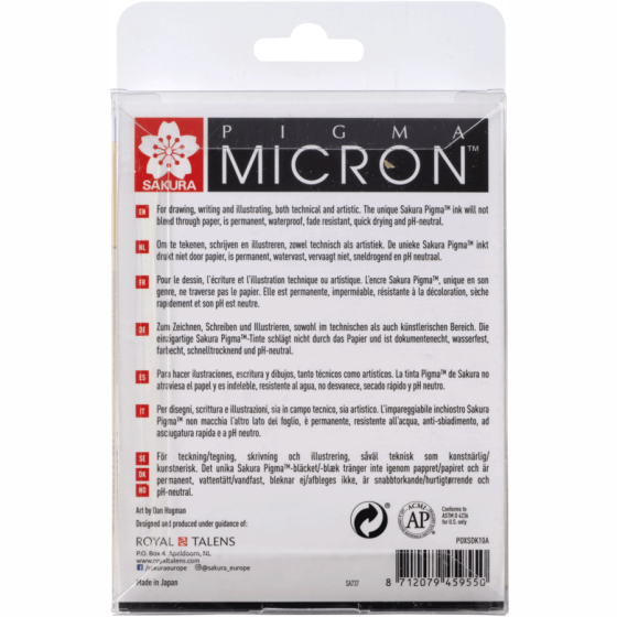 Набор линеров PIGMA Micron 10шт Черный Sakura Киев