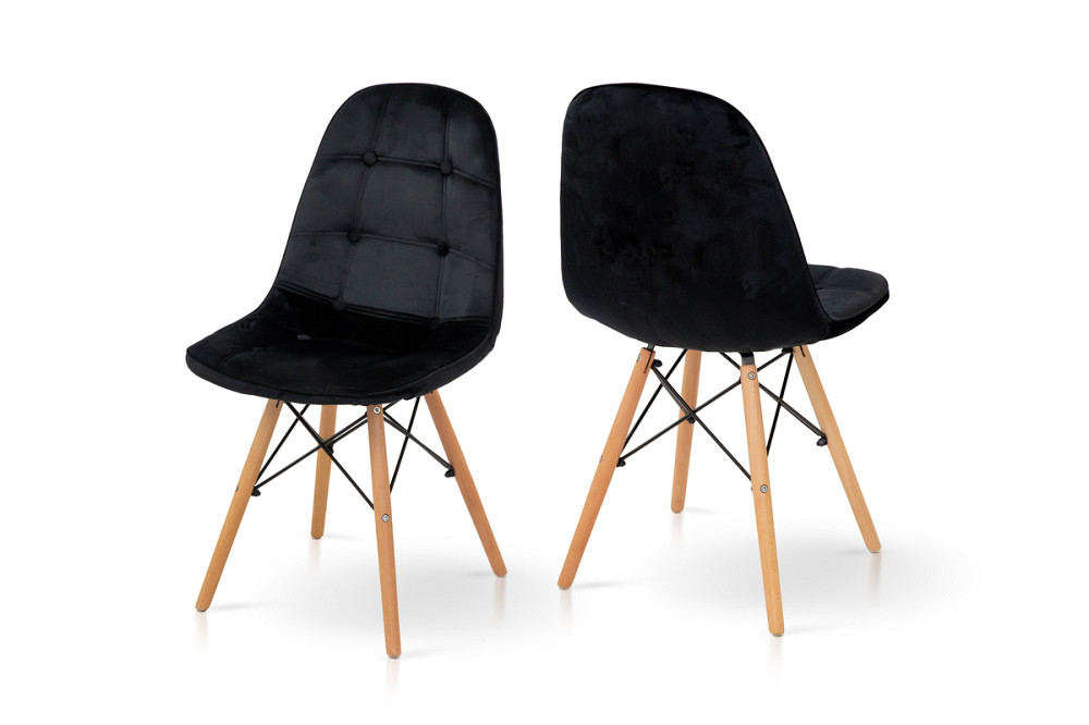 Стілець ДЖАСТІН, велюр чорний Київ - фото 6