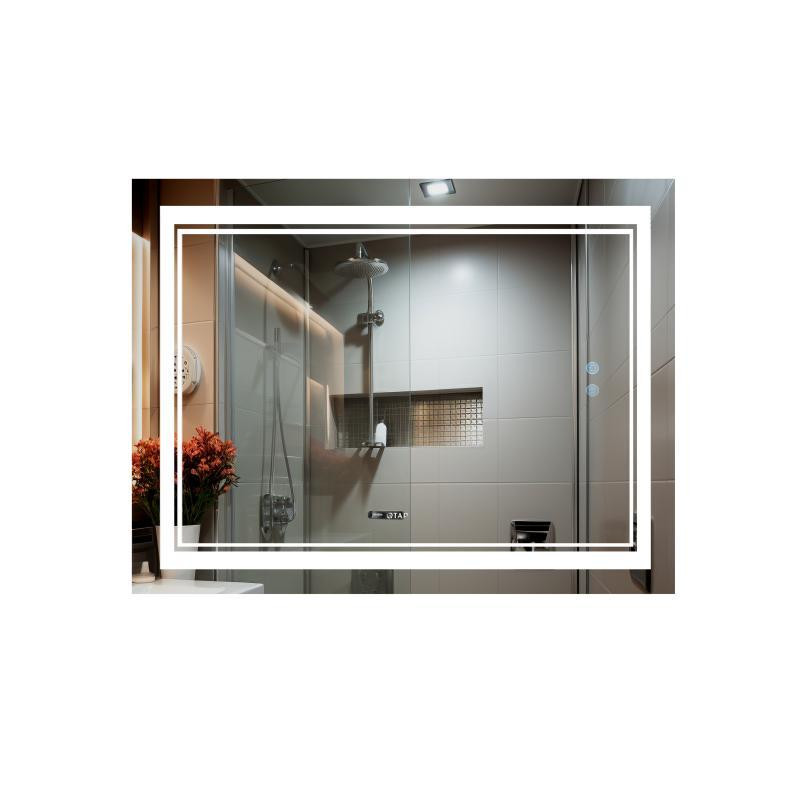 Зеркало настенное прямоугольное сенсорное Qtap Cardinal 1200х800 с LED-подсветкой Touch, с антизапотеванием Харьков - изображение 1