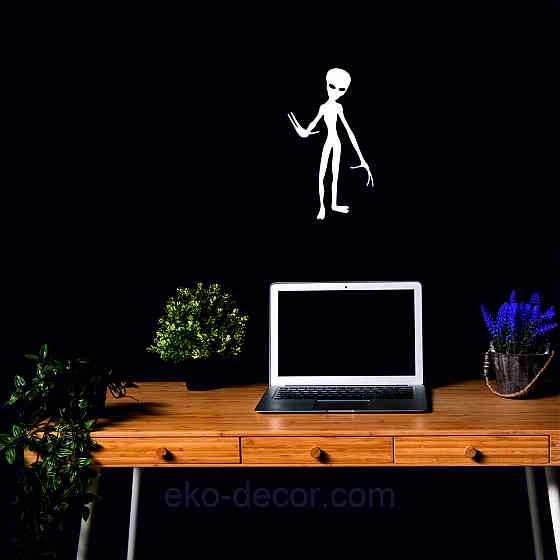 Декоративне настінне Панно «НЛО», Декор на стіну 110*62 см, Білий Київ