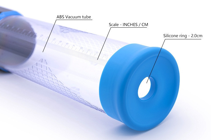 Автоматична вакуумна помпа із зарядкою від USB та LCD дисплеєм CANWIN Passion Pump Men Blue - P648AU Sex Aura Київ - фото 9