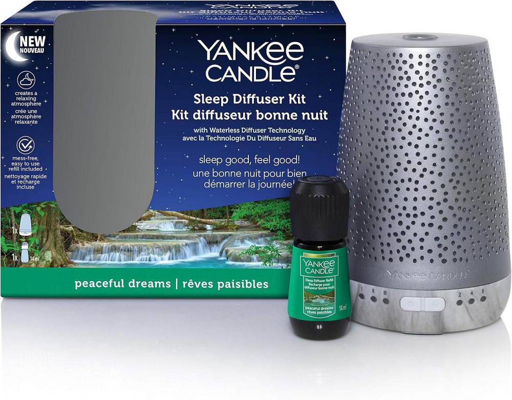Дифузор Yankee Candle Sleep Starter Kit для ароматерапії, до 30 ночей аромату, таймер 2/4/8 год, 3 рівні інтенсивності Київ - фото 1