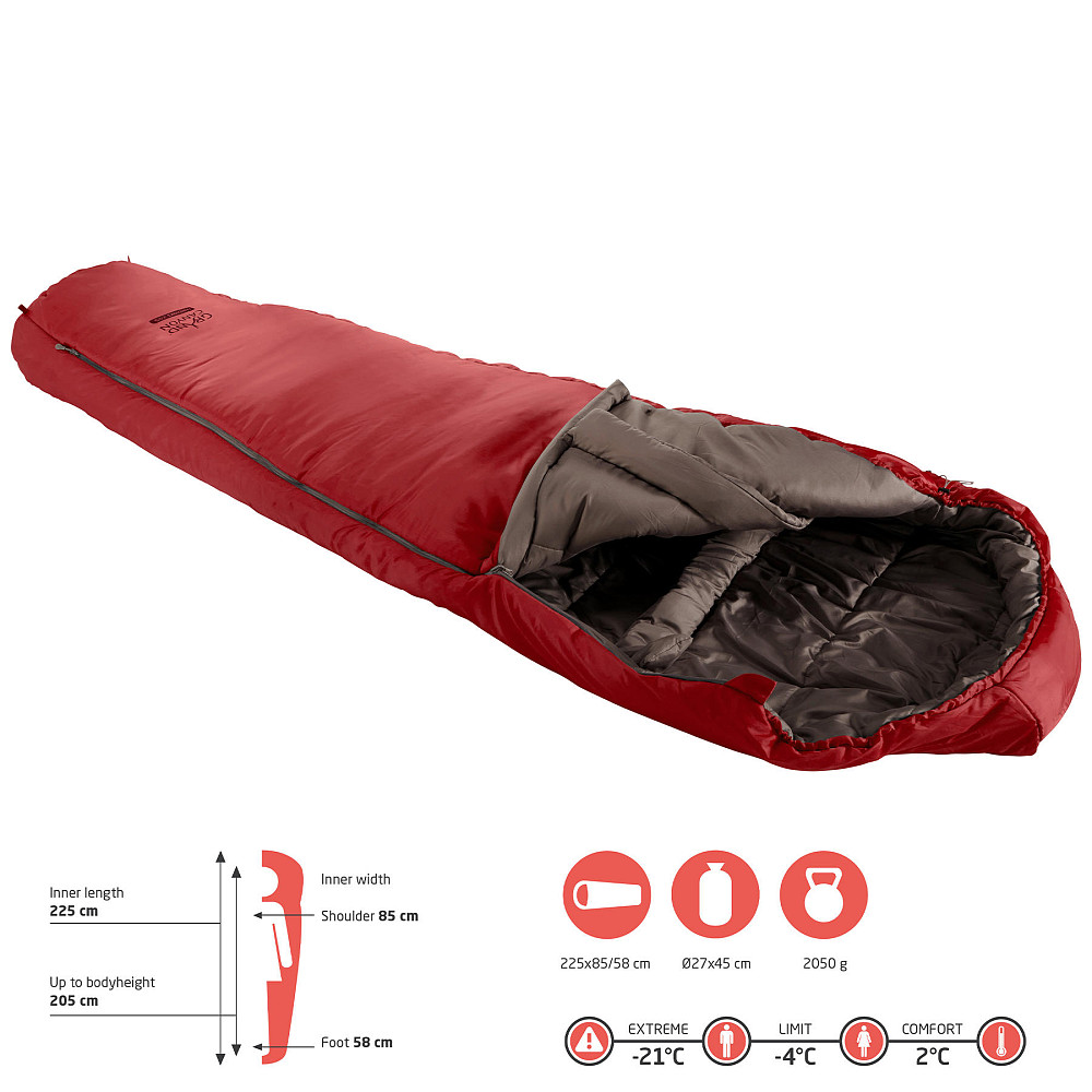 Спальный мешок Grand Canyon Fairbanks 205 -4°C Red Dahlia Left (340009) Вінниця - фото 7