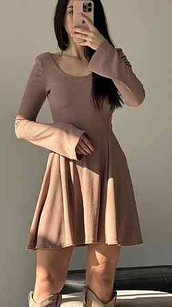 Жіноча стильна романтична сукня вільного крою з трикотажу в рубчик Моко, 42/44 Одеса