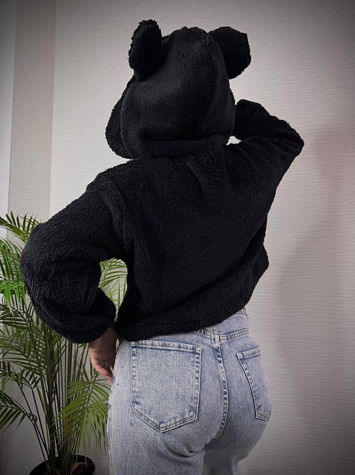 Жіноча стильна повсякденна плюшева худі хутро Одеса - фото 10