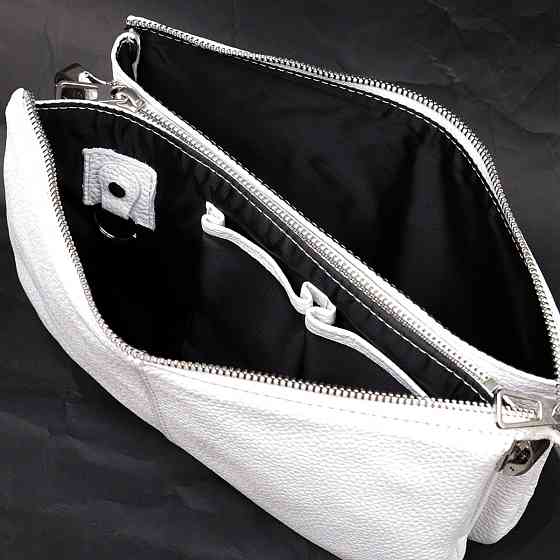 Стильный женский клатч из натуральной кожи GRANDE PELLE 11635 Белый Киев