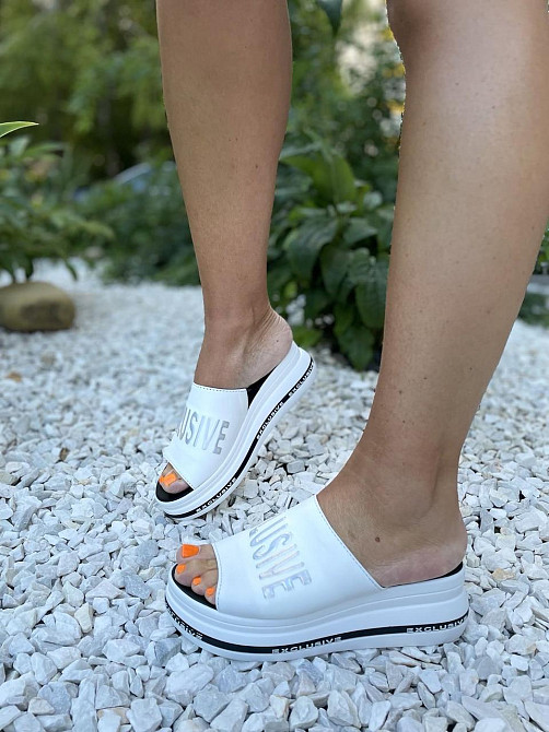 teona Шльопанці жіночі TEONA 132 білі (літо, шкіра натуральна) (4105) Коломия - фото 7