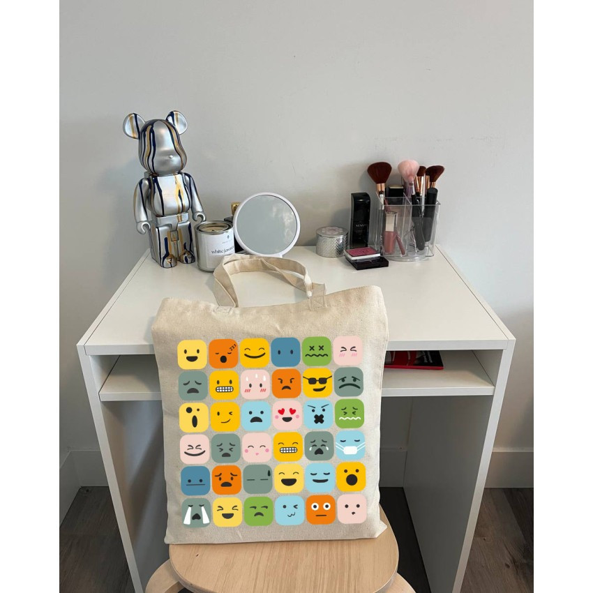 Екошопер BookOpt BK4101 Смайлики бежевий Київ - фото 3