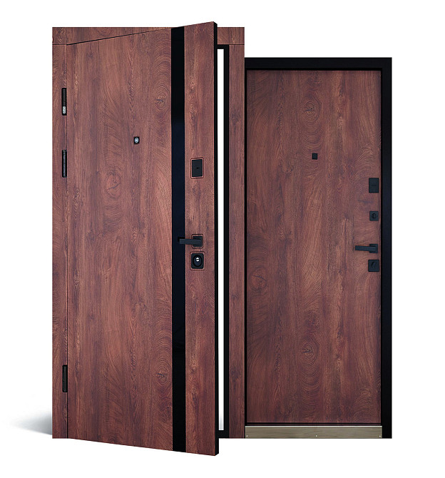Входная дверь Abwehr Megapolis MG3 Stella 515/0 Спил дерева коньячного 960*2050 мм Модная входная дверь Киев - изображение 2